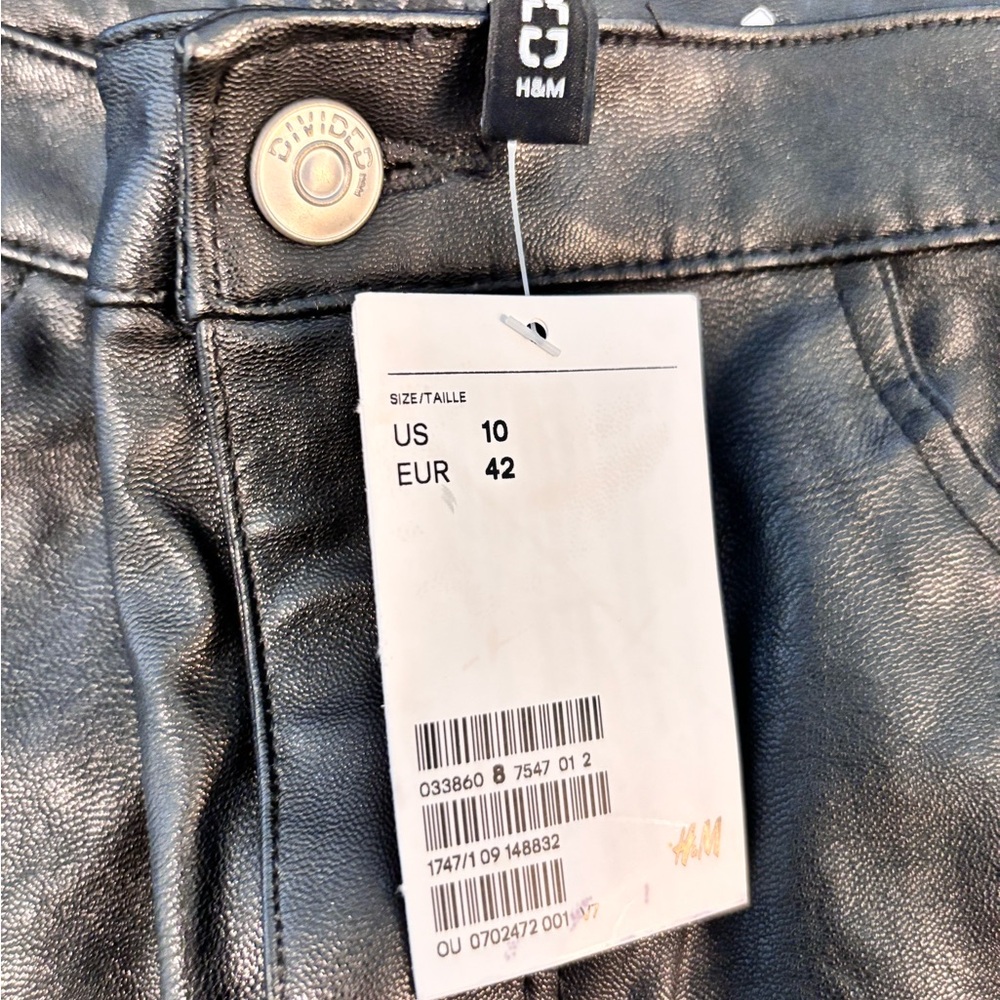 H&M Black Leather Pants